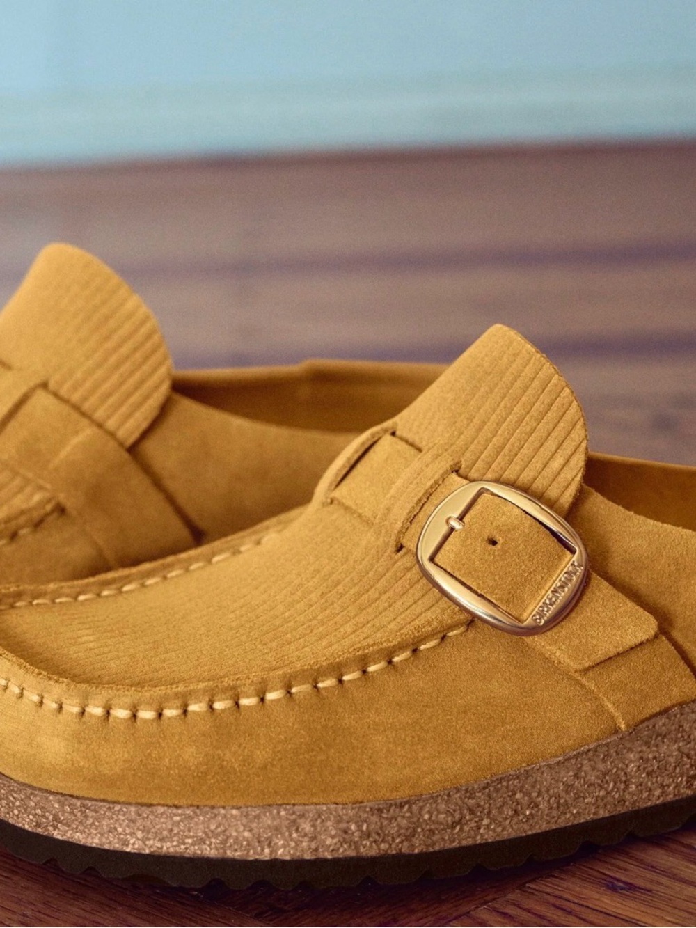 New Birkenstock BUCKLEY Suede Corduroy Clog CORK BROWN Normal Narrow Us10 Eu41 - Picture 14 of 15